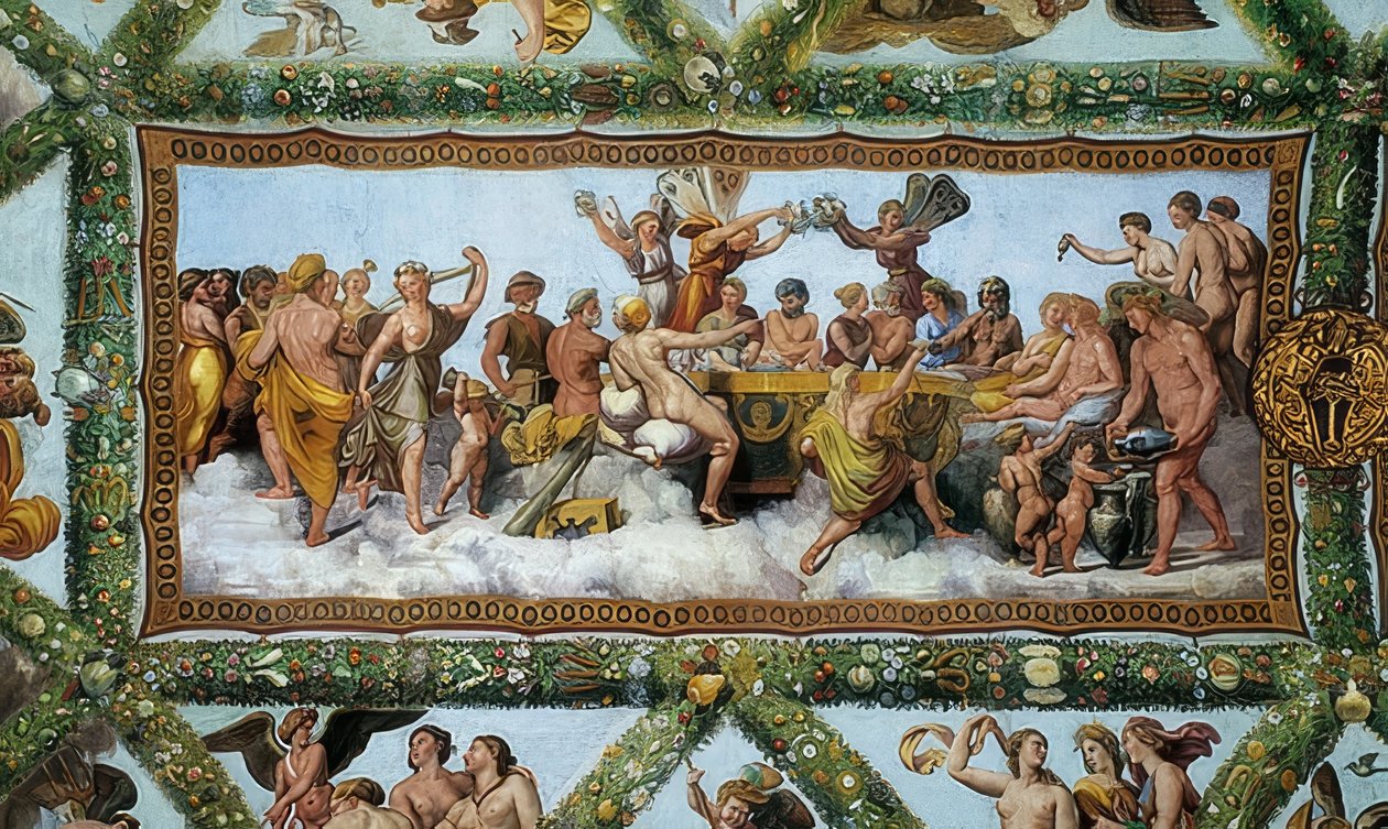 Ámor és Psyche esküvője. 1510-1517 alkotó: Giovanni Francesco Penni