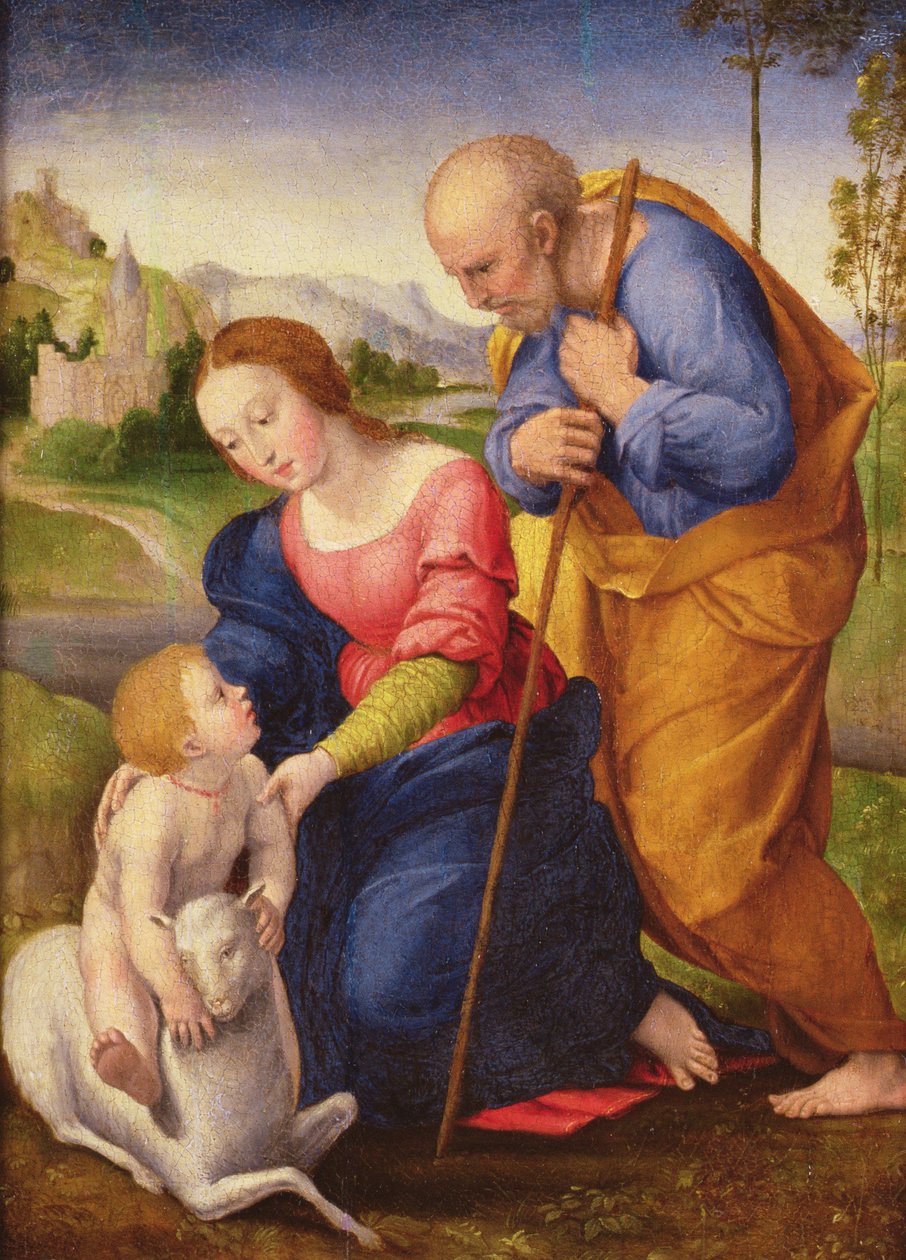 A Szent Család a Báránnyal alkotó: Giovanni Francesco Penni