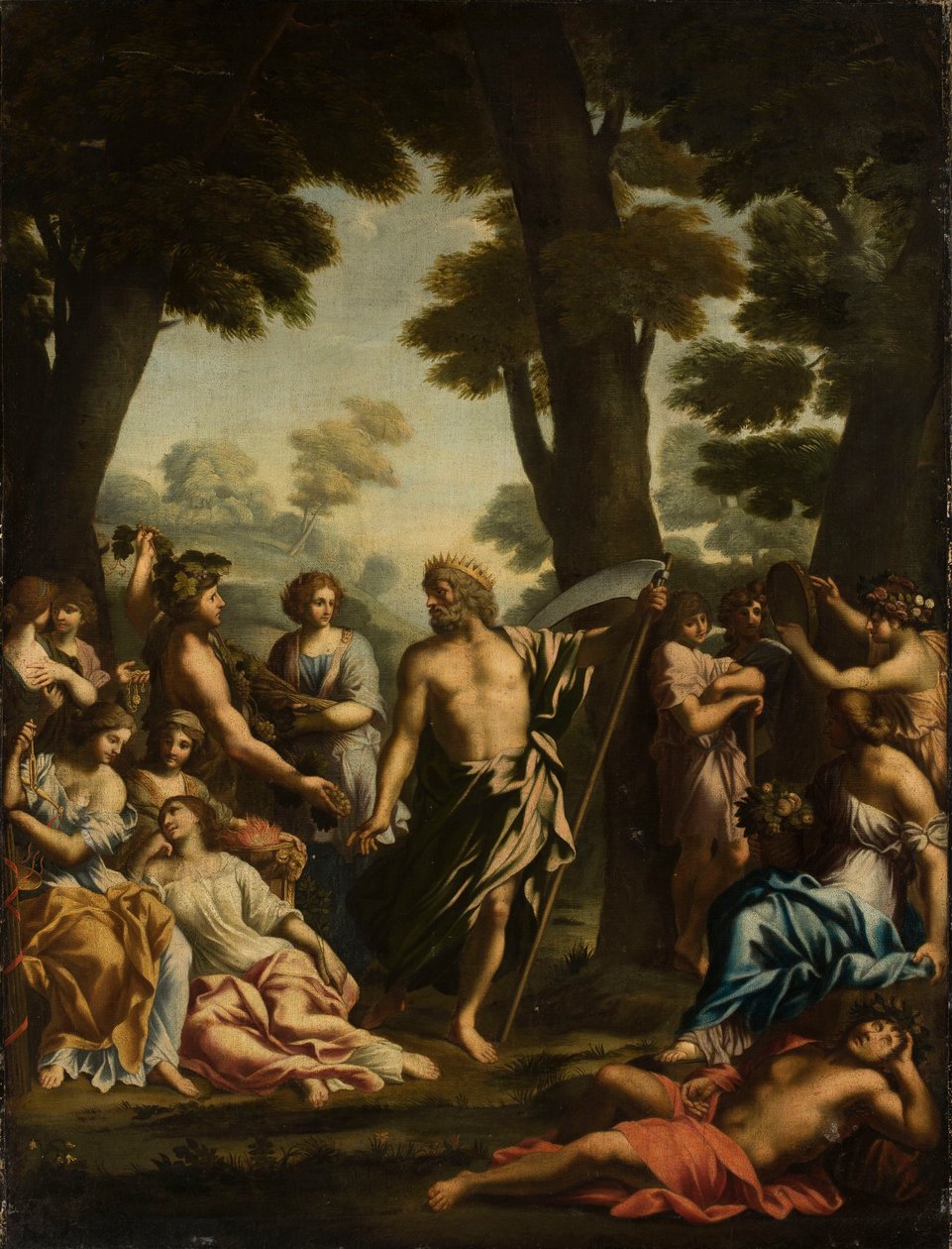 Szaturnusz és a múzsák alkotó: Giovanni Francesco Romanelli