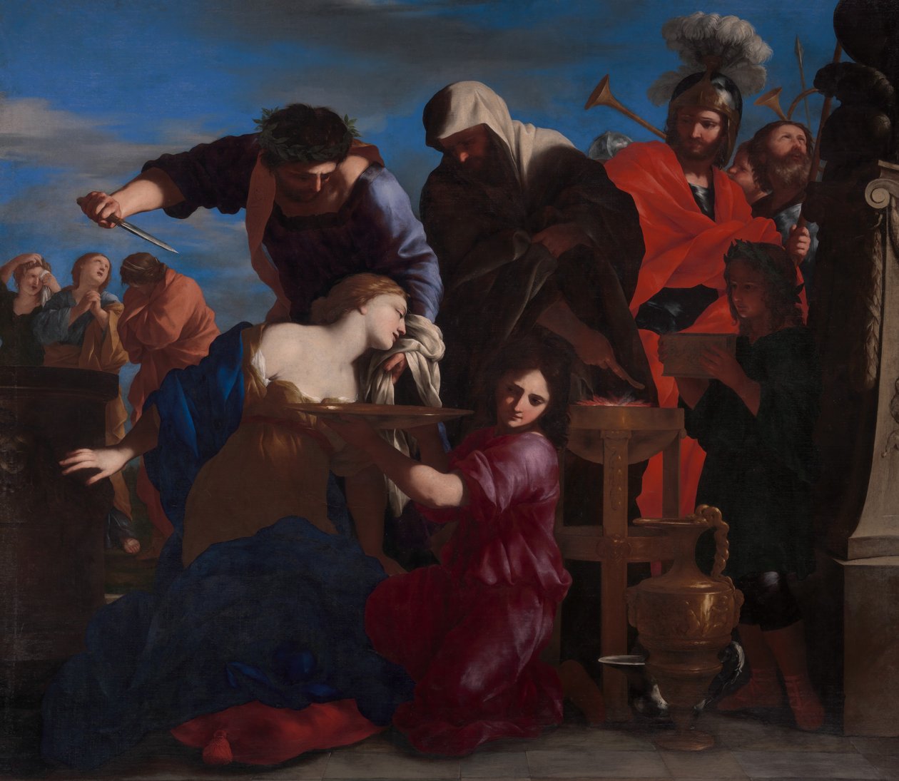 Polyxena feláldozása. alkotó: Giovanni Francesco Romanelli