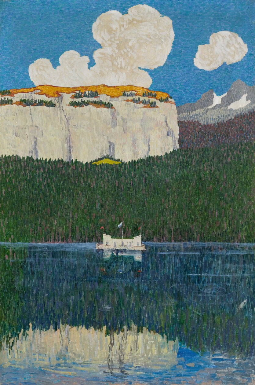 Flims panoráma. Triptichon, jobb oldali tábla, 1904. alkotó: Giovanni Giacometti