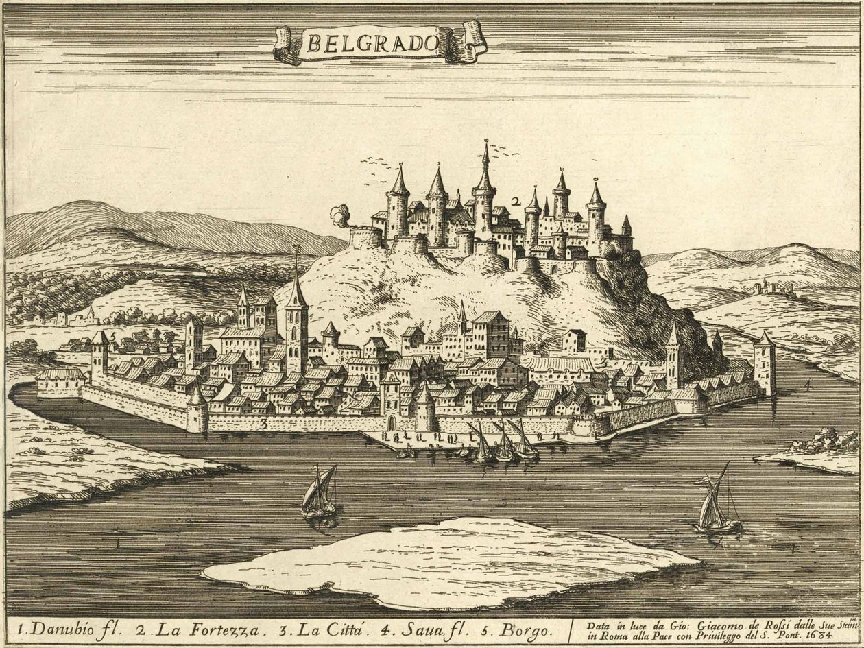 Belgrádi vár (Giovanni Giacomo De Rossi, 1683) alkotó: Giovanni Giacomo De Rossi