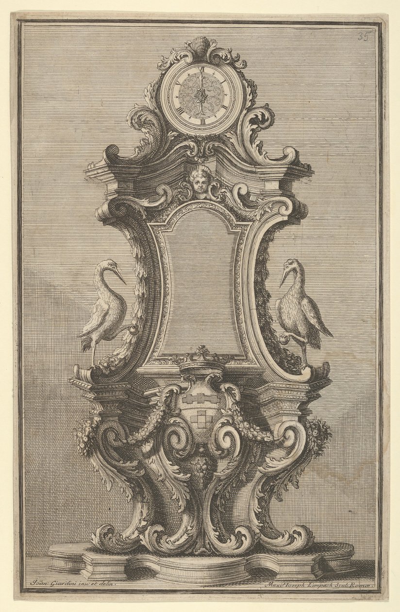 Óratervezés, Disegni Diversi, 1714 vagy 1750. alkotó: Giovanni Giardini