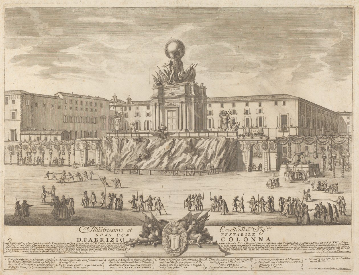 Janus temploma, a "Kína" fesztiválra alkotó: Giovanni Girolamo Frezza after Alessandro Specchi