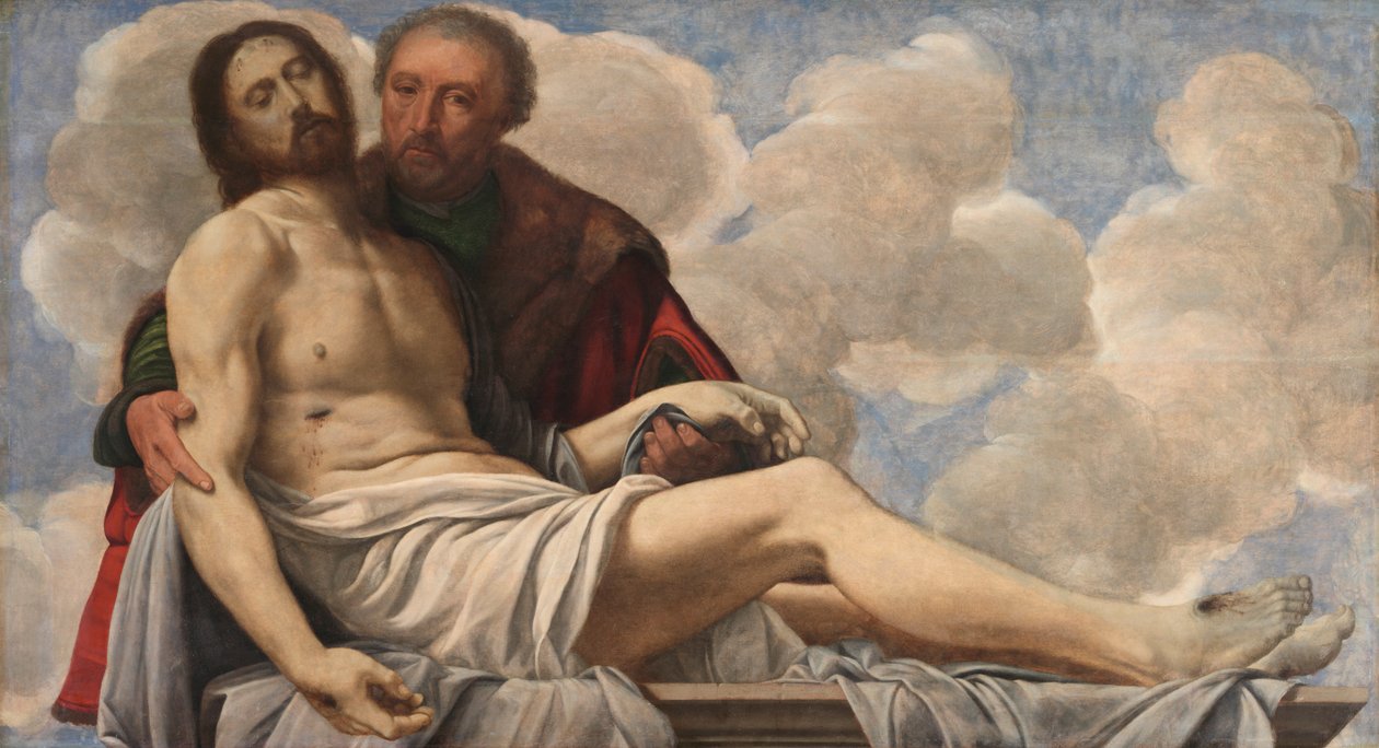 Krisztus Arimatheai Józseffel, Kr. e. 1525. alkotó: Giovanni Girolamo Savoldo