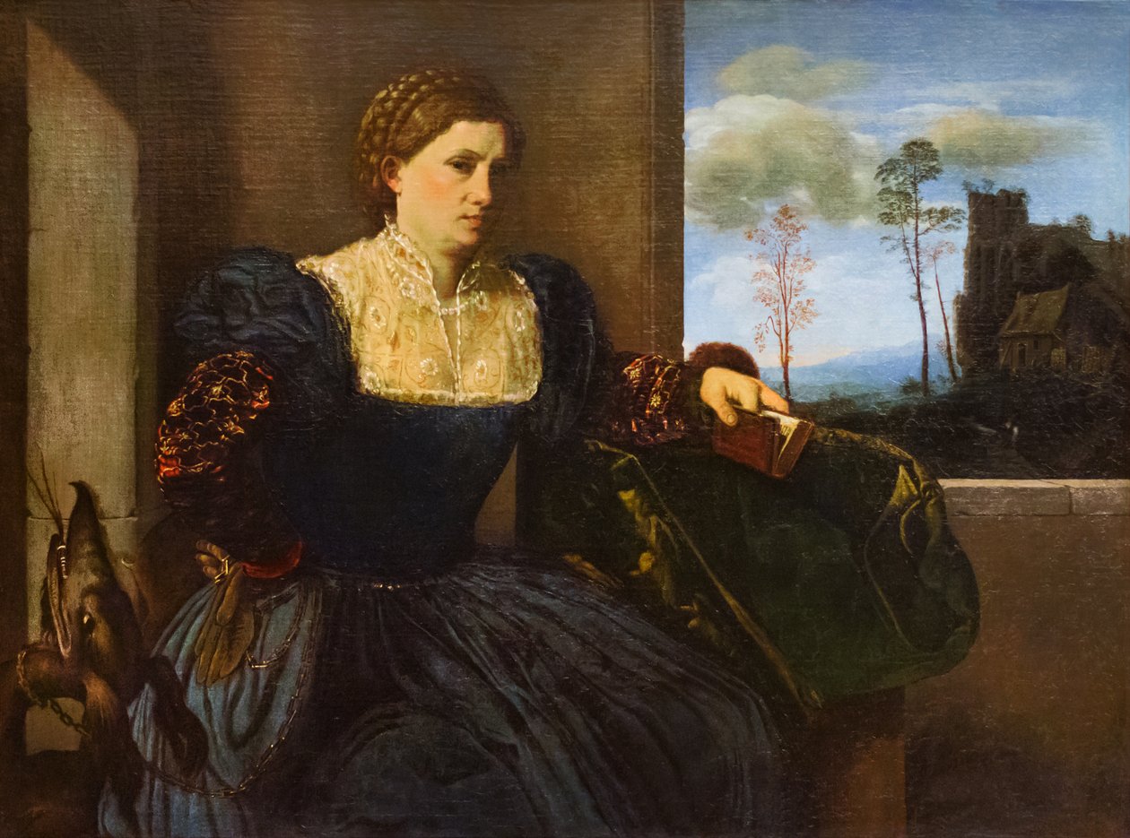 Női portré, 1525 körül (olaj, vászon) alkotó: Giovanni Girolamo Savoldo