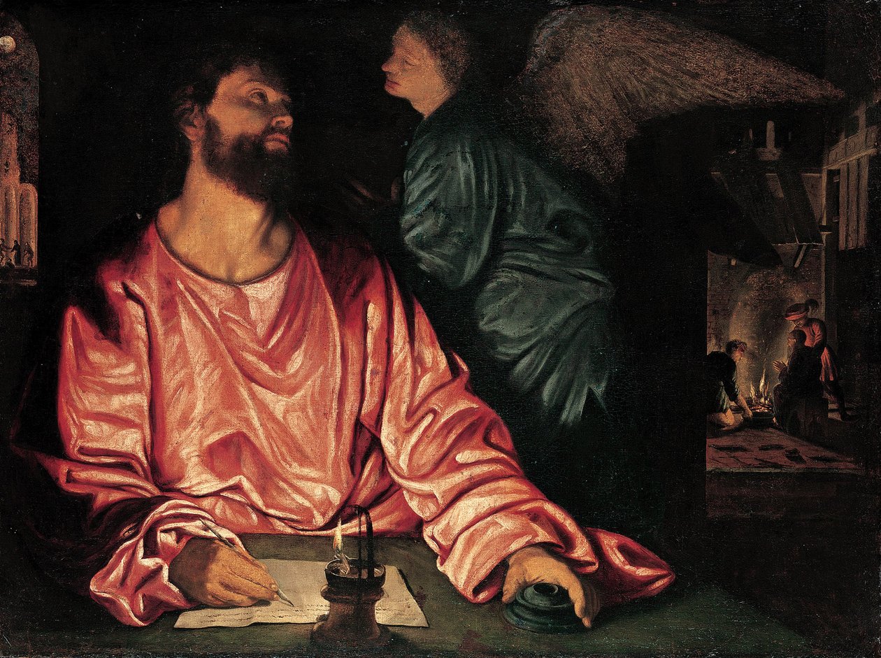 Szent Máté és az angyal, 1534 körül (olaj, vászon) alkotó: Giovanni Girolamo Savoldo