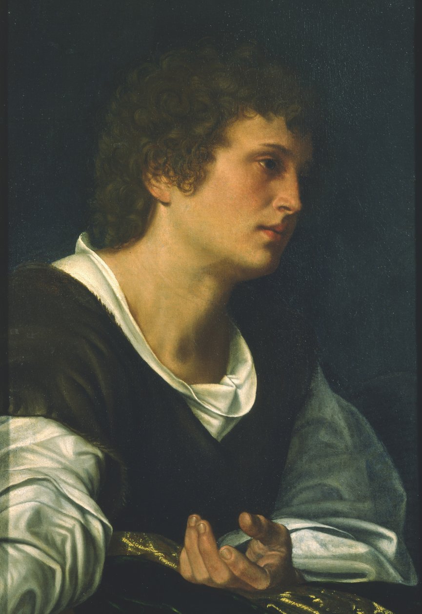 Szent János evangélista (olaj, vászon) alkotó: Giovanni Girolamo Savoldo