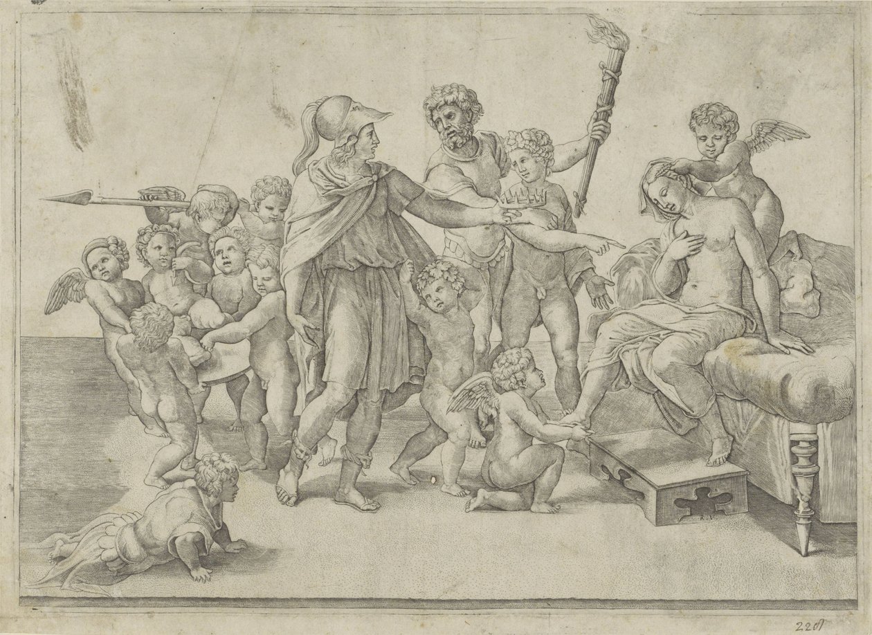 Sándor és Roxana esküvője alkotó: Giovanni Jacopo Caraglio (attributed to)