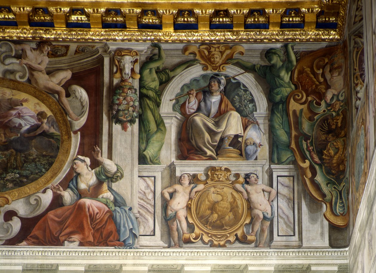 Részlet a palotaterem freskójából, Quirinal palota, Róma alkotó: Giovanni Lanfranco