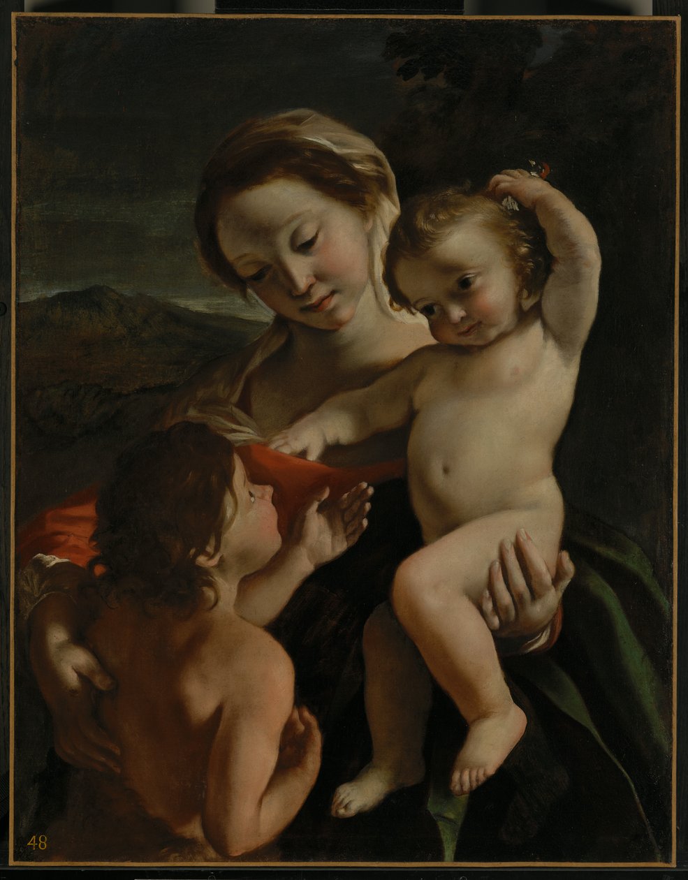 Madonna és gyermeke Keresztelő Szent János csecsemővel alkotó: Giovanni Lanfranco