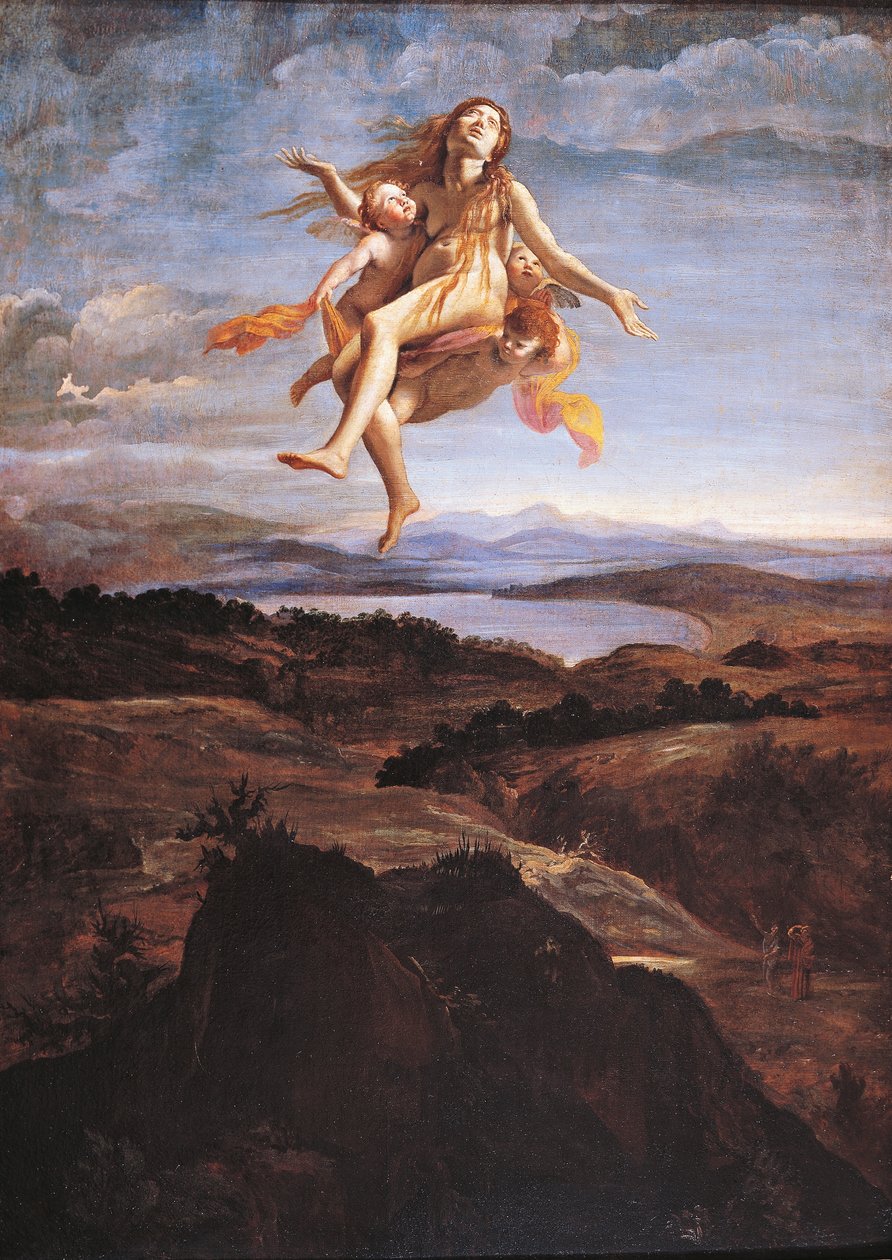 Mária Magdolnát angyalok vették fel a mennybe, Giovanni Lanfranco (1582-1647) alkotó: Giovanni Lanfranco