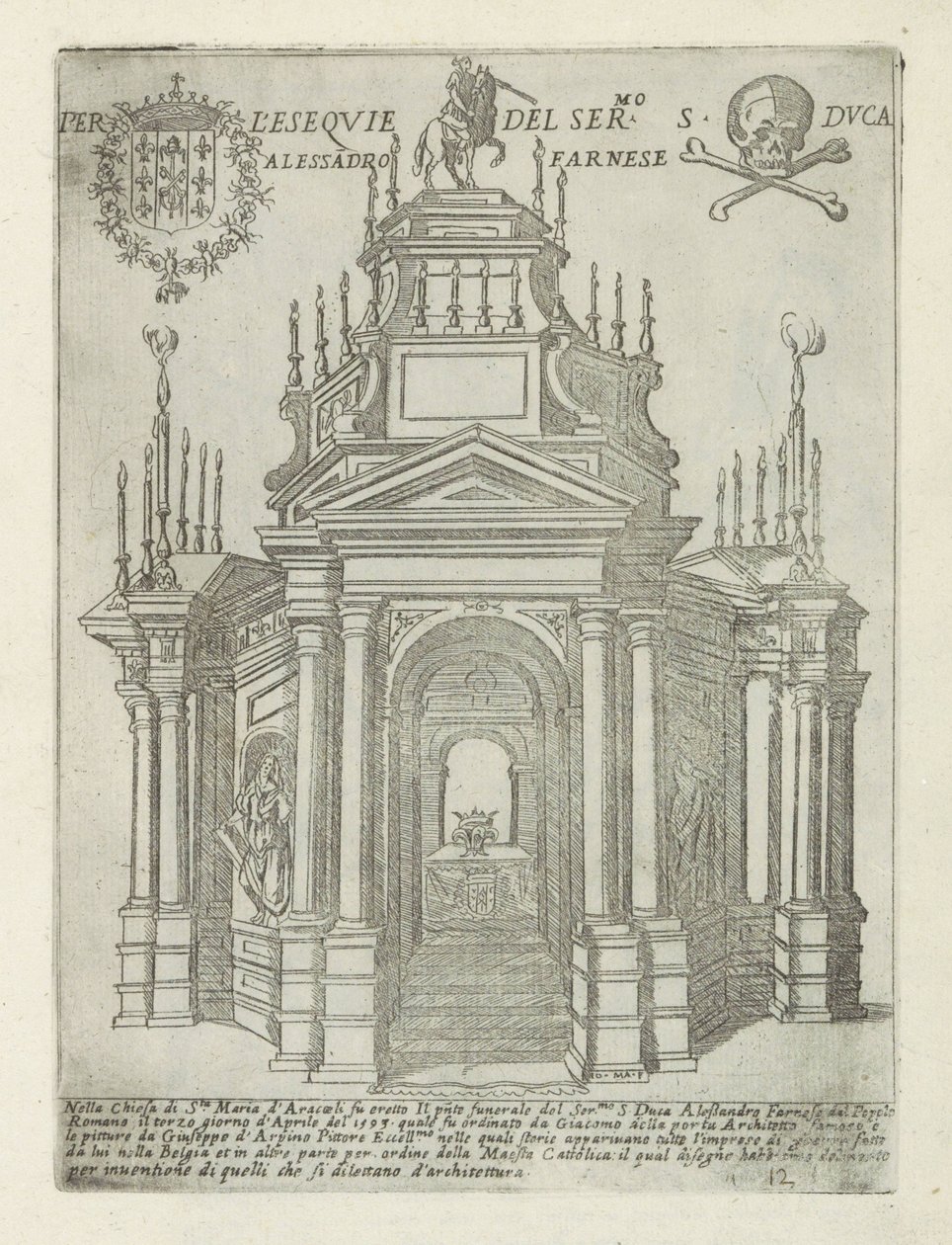 Alessandro Farnese temetkezési emlékműve a római Santa Maria in Aracoeliban Per l
