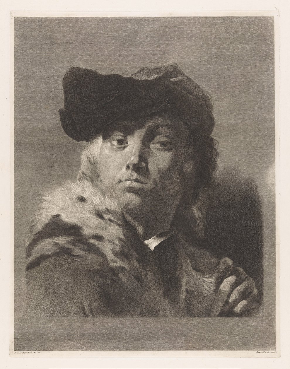 Giovanni Battista Piazzetta művész portréja alkotó: Giovanni Marco Pitteri