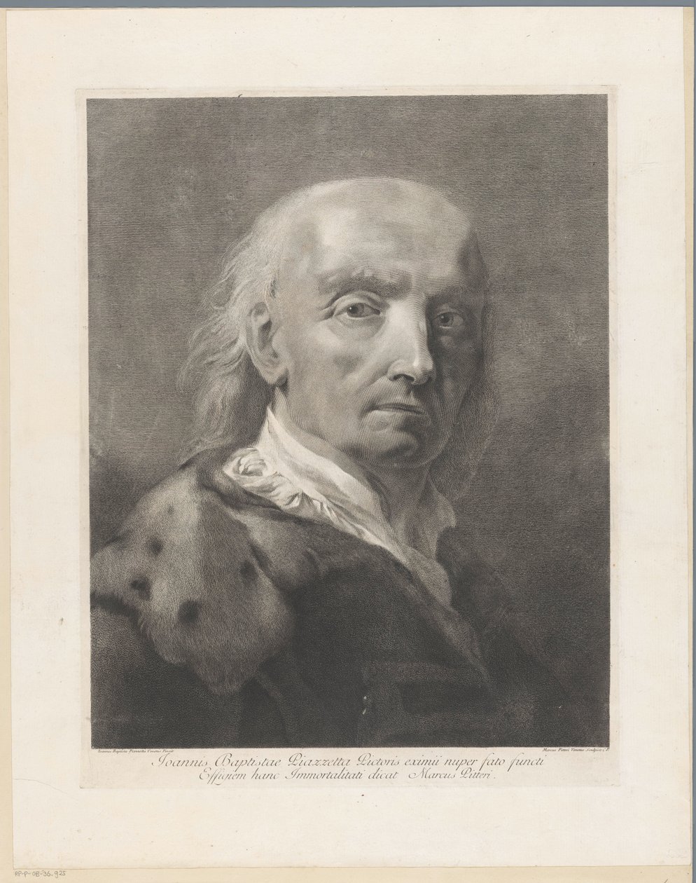Giovanni Battista Piazzetta művész portréja alkotó: Giovanni Marco Pitteri