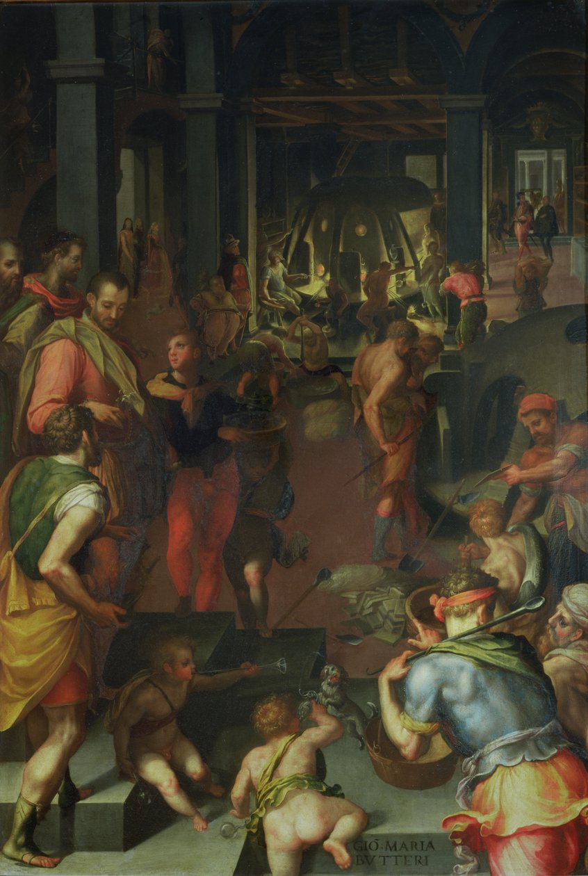 Üveggyár, 1572 (pala) alkotó: Giovanni Maria Butteri