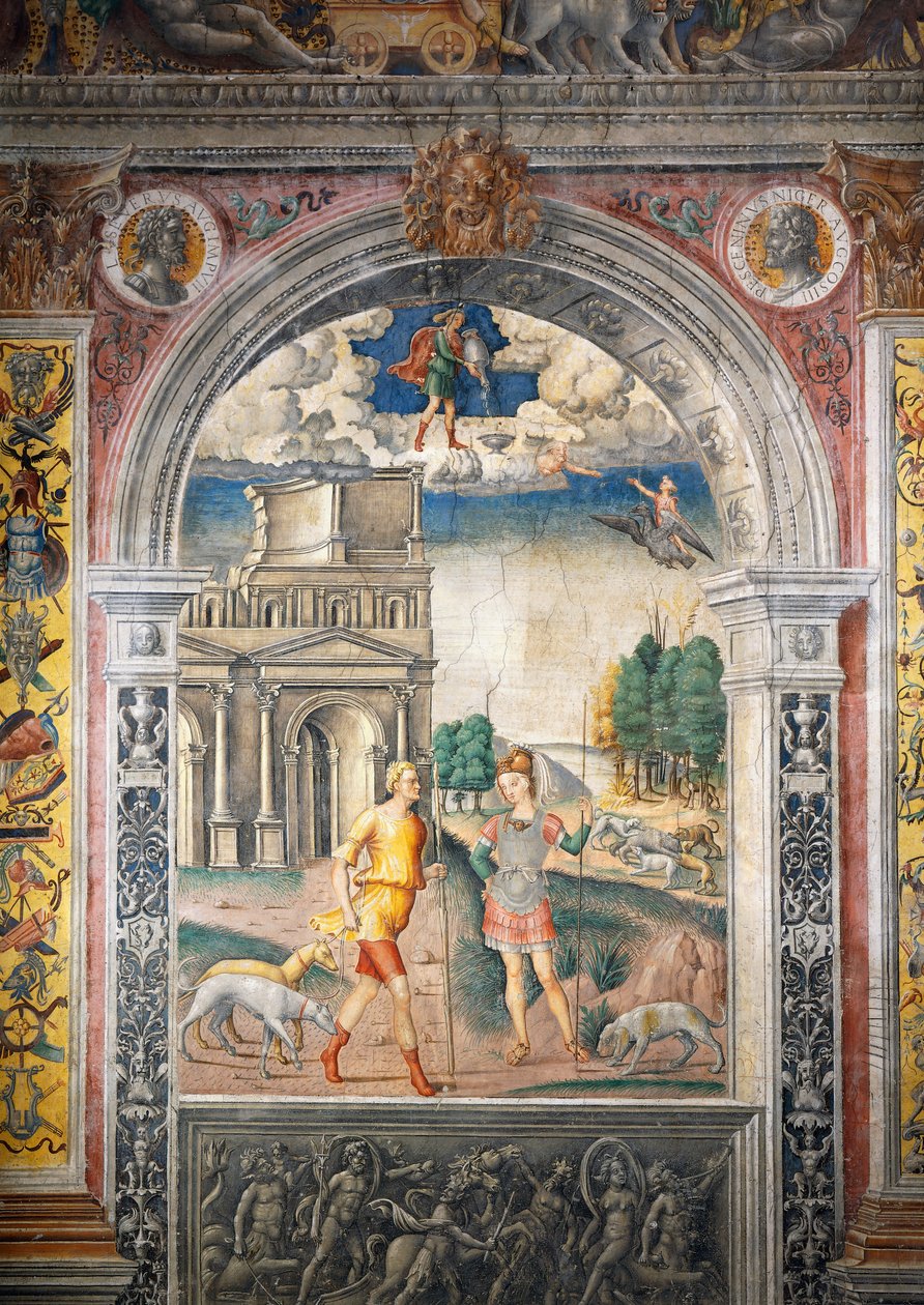 Giovanni Maria Falconetto (1468-1535) freskója, Zodiákus csarnoka, Palazzo D