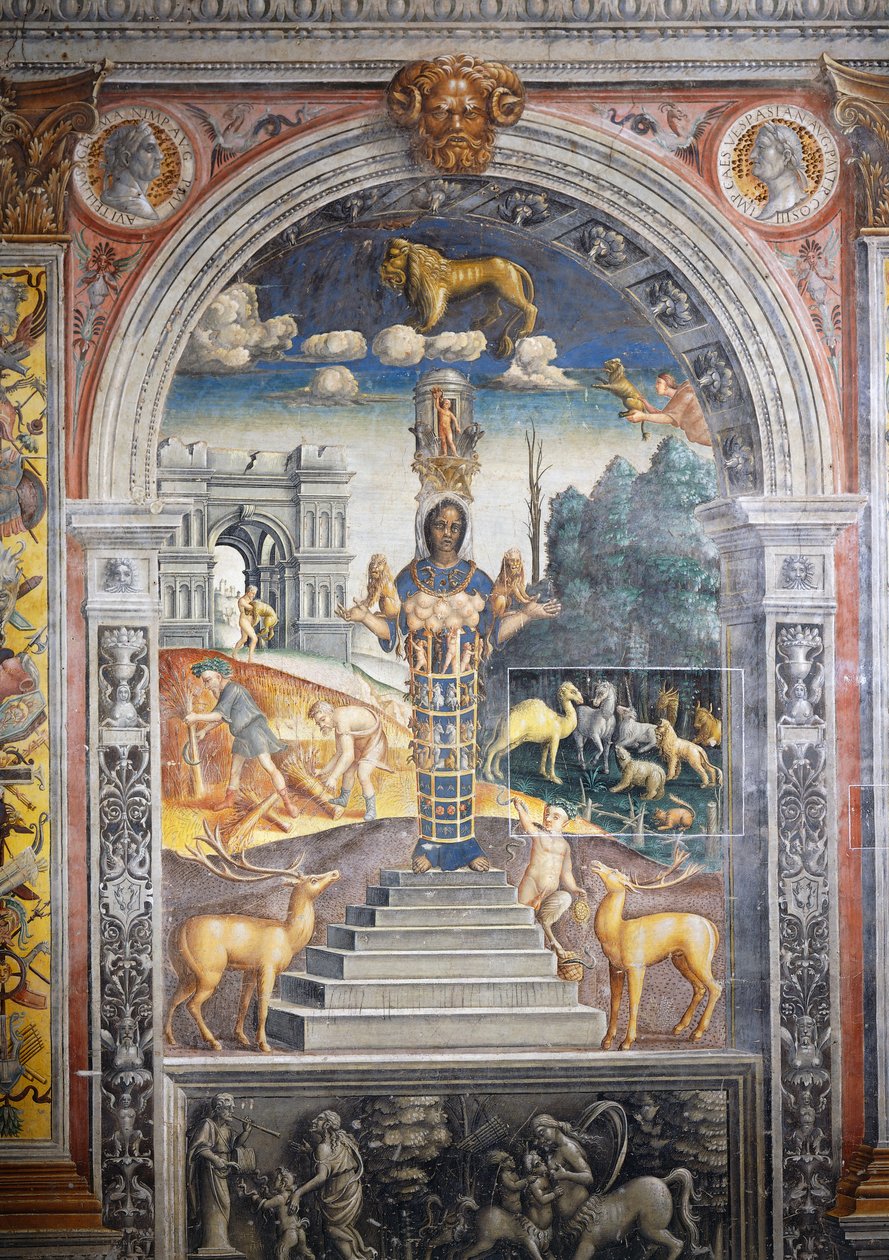 Giovanni Maria Falconetto (1468-1535) freskója, Zodiákus csarnoka, Palazzo D