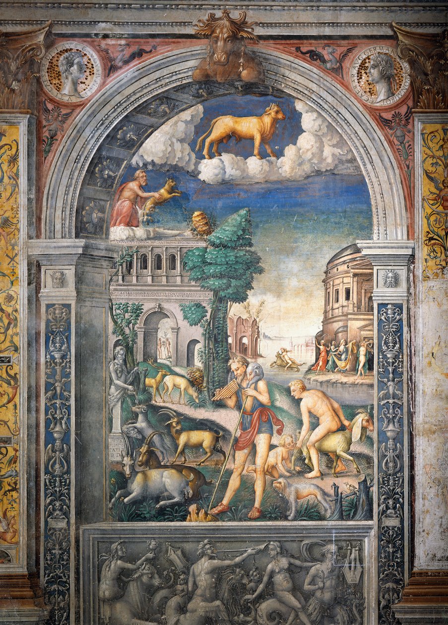 Giovanni Maria Falconetto (1468-1535) freskója, Zodiákus csarnoka, Palazzo D