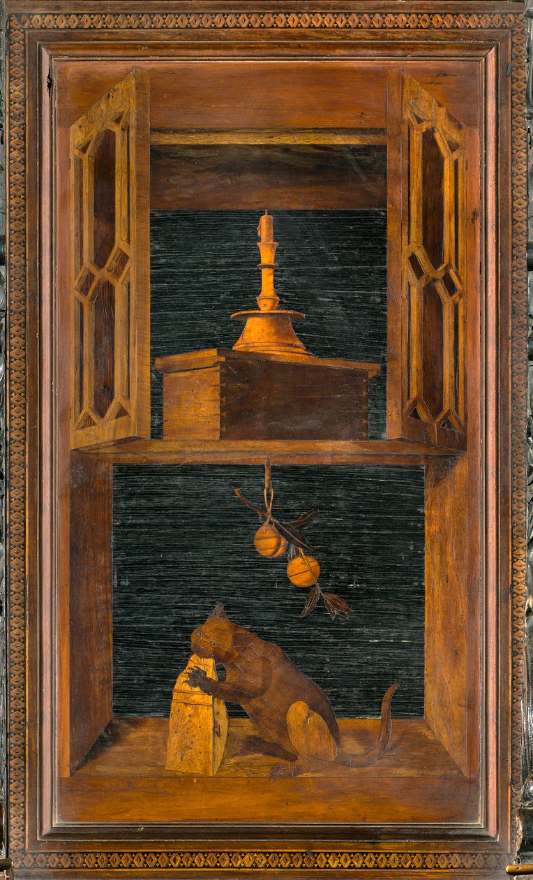 Lignaean Kanonikus Kórus, Giovanni Maria Platina intarzia 1484, Superior Stall alkotó: Giovanni Maria Platina