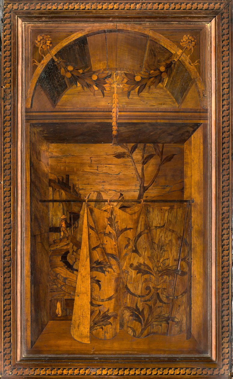 Lignaean Kanonikus Kórus, Giovanni Maria Platina intarzia 1484, Superior Stall alkotó: Giovanni Maria Platina