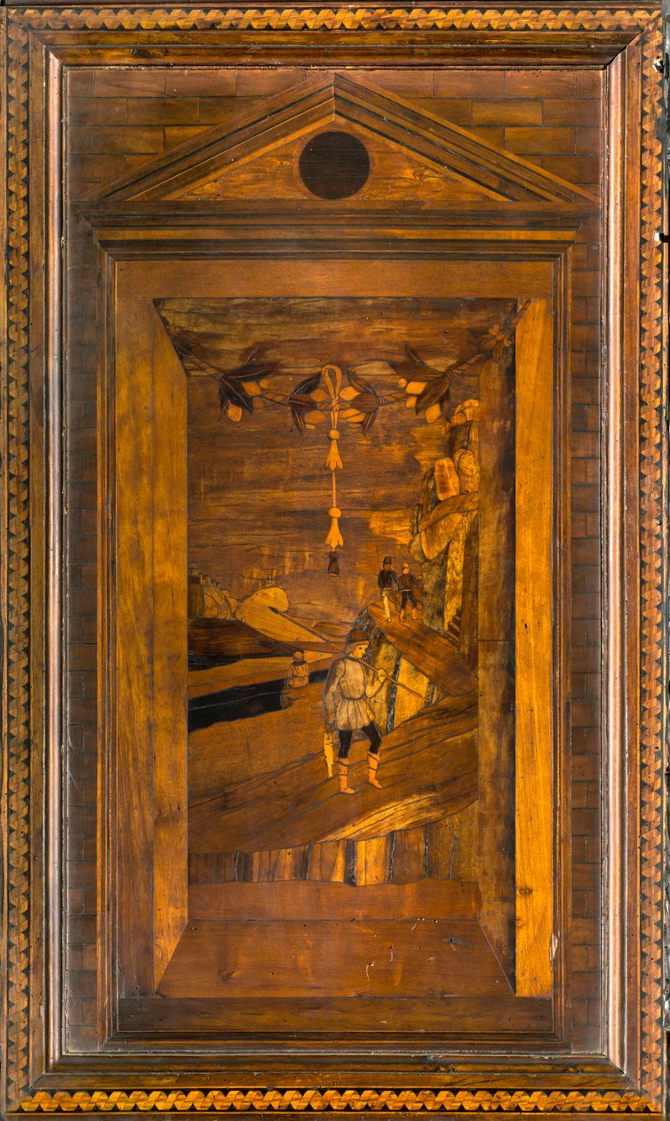 Lignaean Kanonikus Kórus, Giovanni Maria Platina intarzia 1484, Superior Stall alkotó: Giovanni Maria Platina