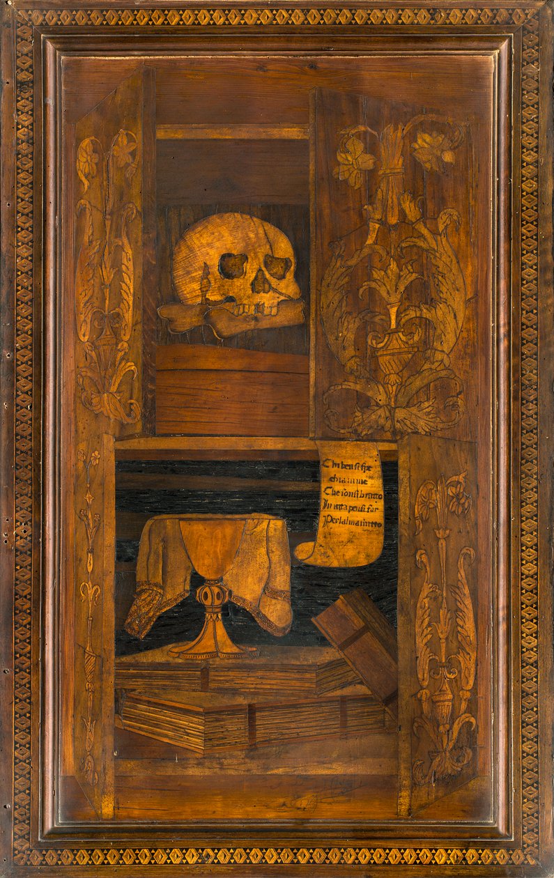 Lignaean Kanonikus Kórus, Giovanni Maria Platina intarzia 1484, Superior Stall alkotó: Giovanni Maria Platina
