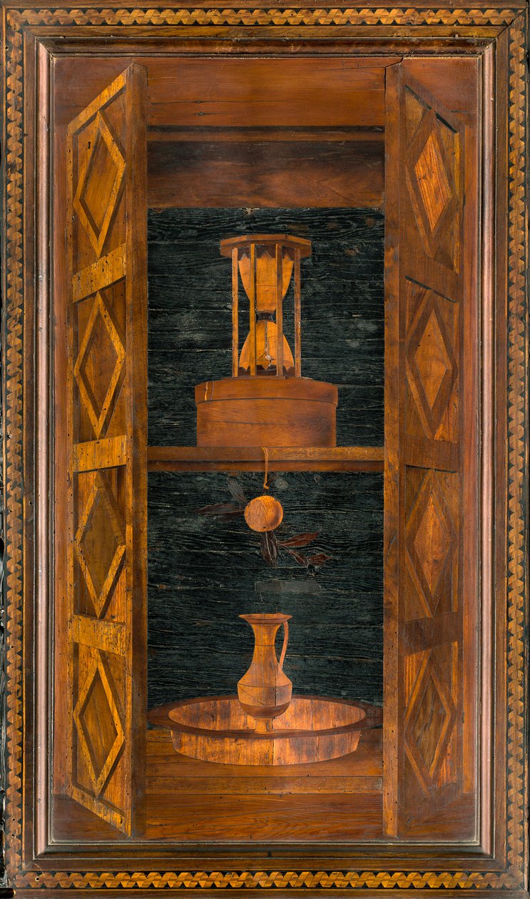 Lignaean Kanonikus Kórus, Giovanni Maria Platina intarzia 1484, Superior Stall alkotó: Giovanni Maria Platina