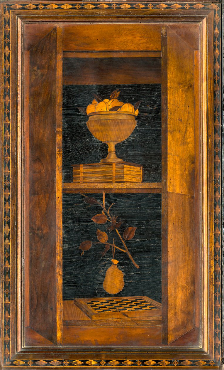 Lignaean Kanonikus Kórus, Giovanni Maria Platina intarzia 1484, Superior Stall alkotó: Giovanni Maria Platina