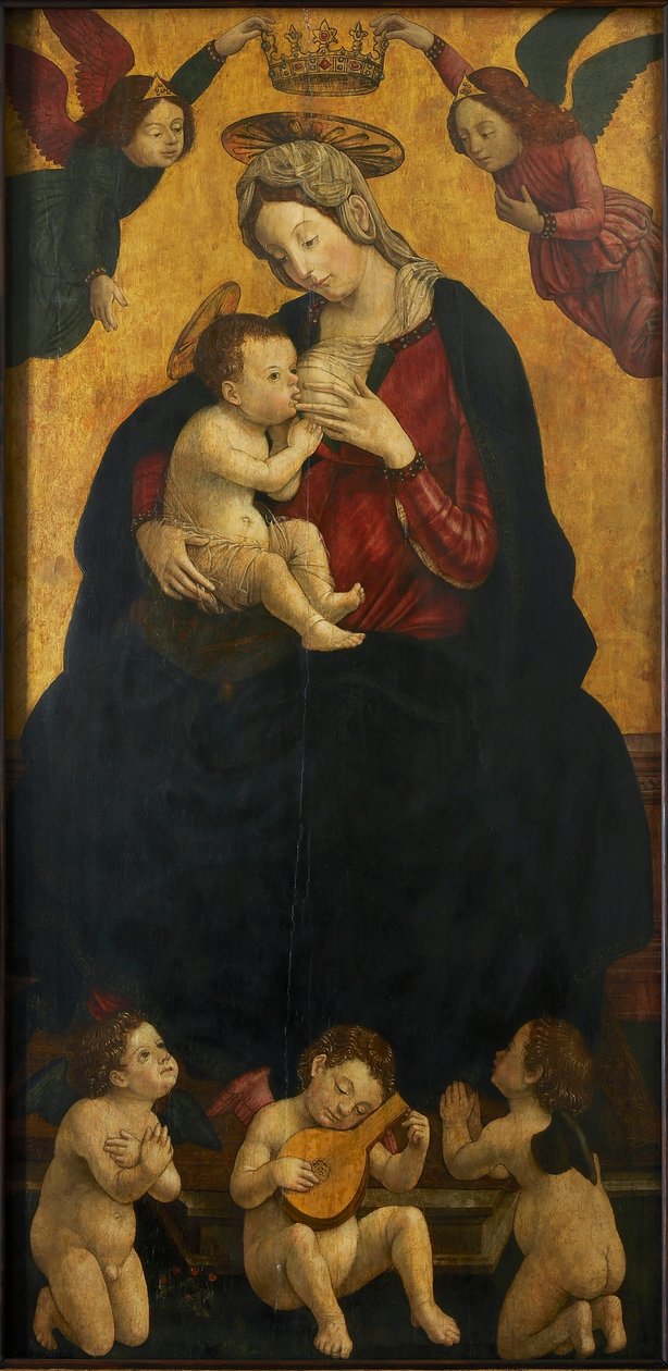 Tej Madonna muzsikáló angyalokkal, 1490-1500. alkotó: Giovanni Martino Spanzotti