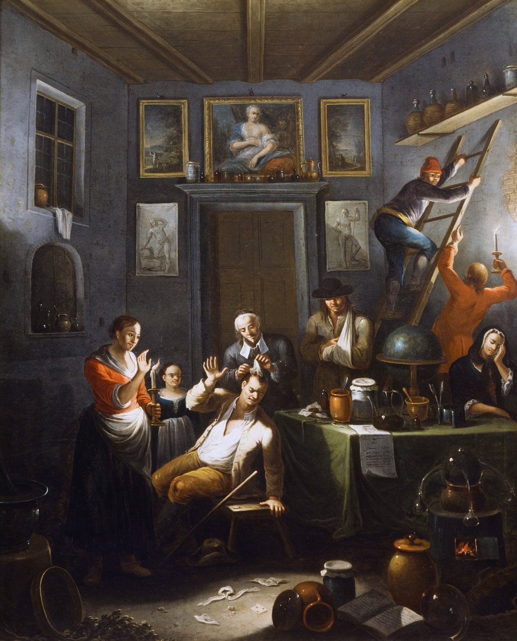 Az orvos, Giovanni Michele Granieri festménye (aktív 1736-1752). alkotó: Giovanni Michele Granieri