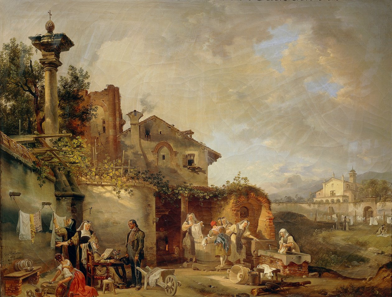 A kolostor mosókonyha alkotó: Giovanni Migliara