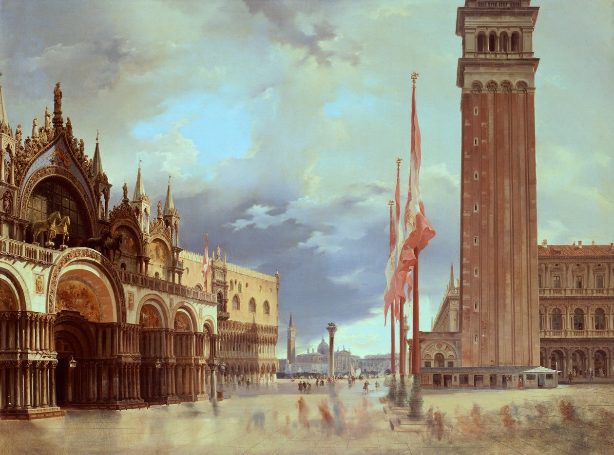 Piazza San Marco (Szent Márk tér), Giovanni Migliara (1785-1837) alkotó: Giovanni Migliara