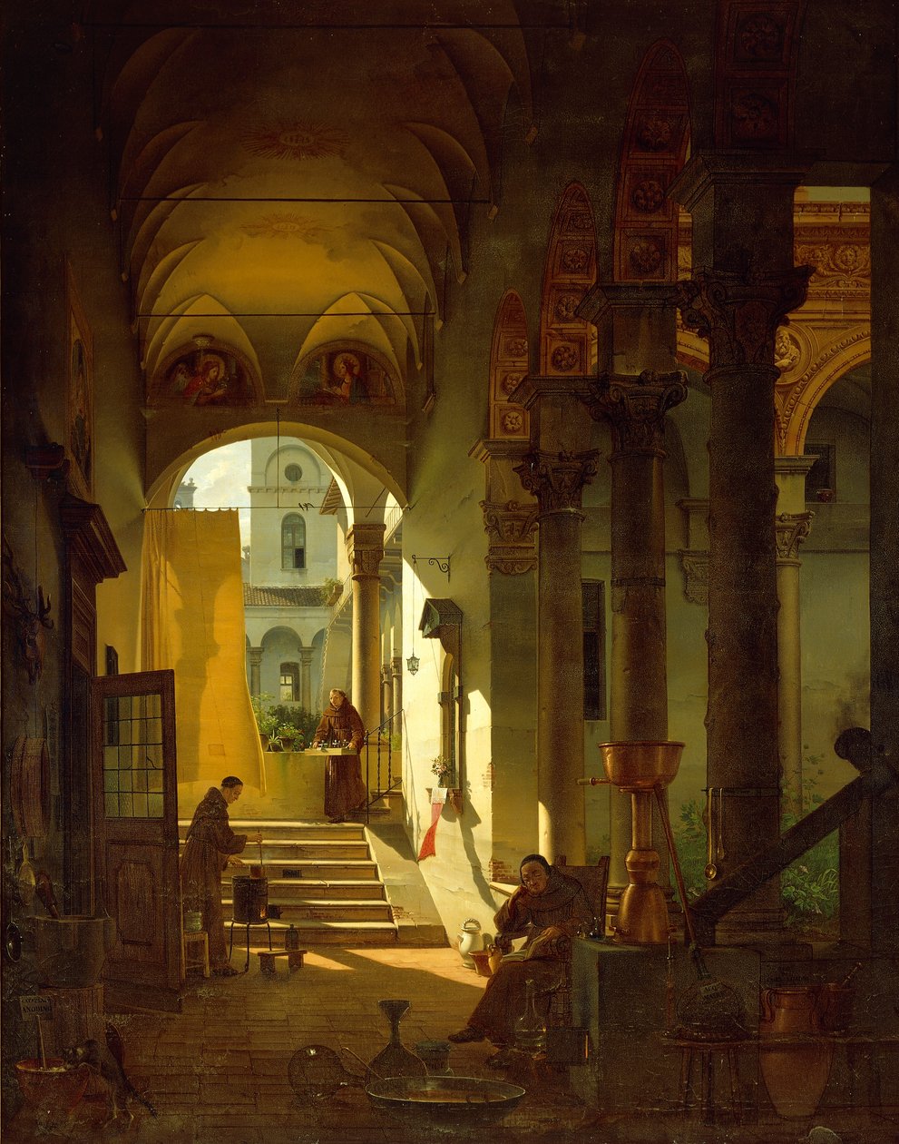Egy kolostor patikusa, Giovanni Migliara alkotó: Giovanni Migliara
