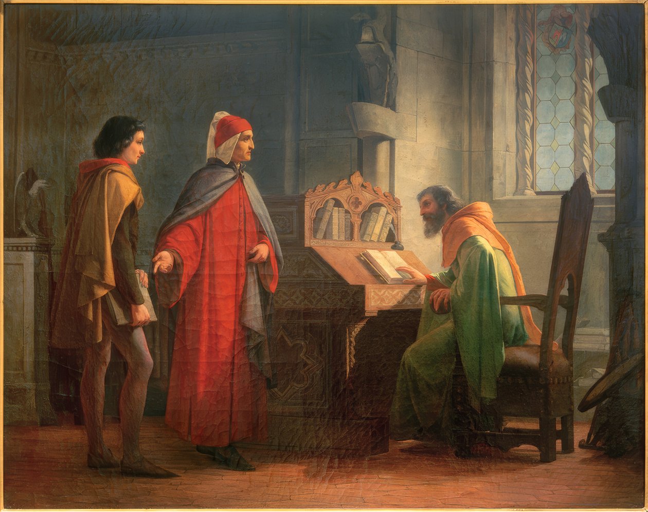 Dante Alighieri sztárja, Giotto dem Guido Novello a Polenta vorból alkotó: Giovanni Mochi