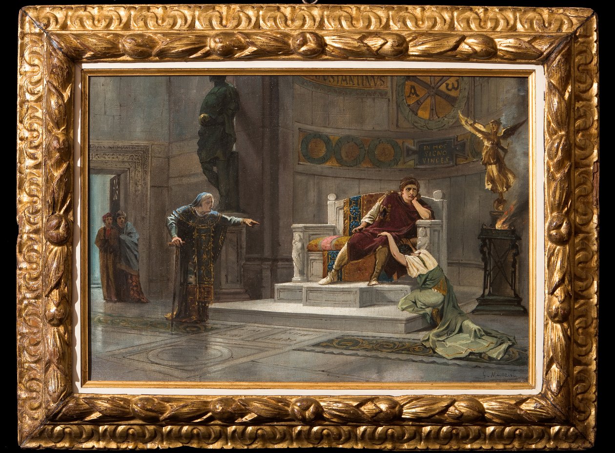 Konstantin és a rabszolga (olaj, vászon) alkotó: Giovanni Muzzioli