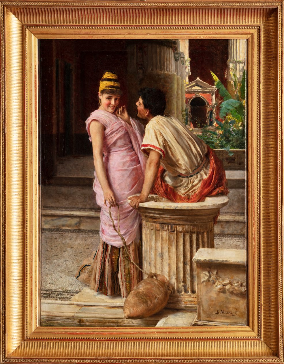 Pompeji jelenet (olaj, vászon) alkotó: Giovanni Muzzioli
