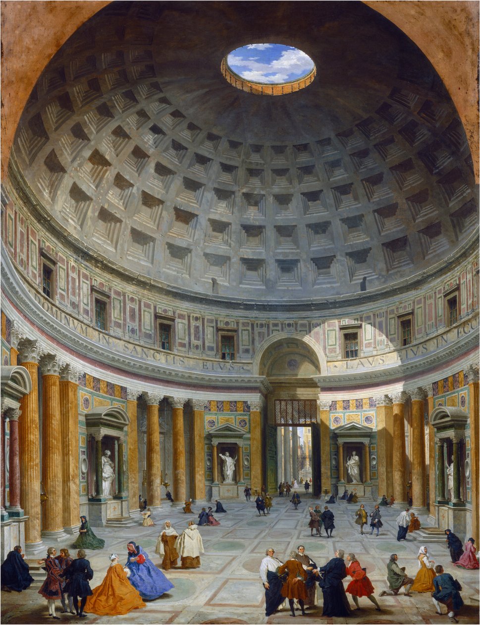 A Pantheon belseje, Róma alkotó: Giovanni Paolo Panini