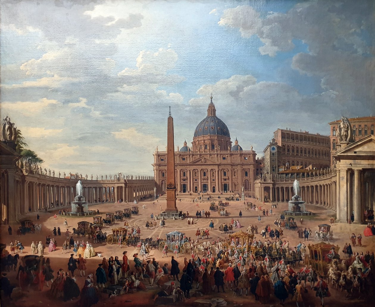 Duc de Choiseul (1719-1785) lovaglása a római Szent Péter téren alkotó: Giovanni Paolo Panini