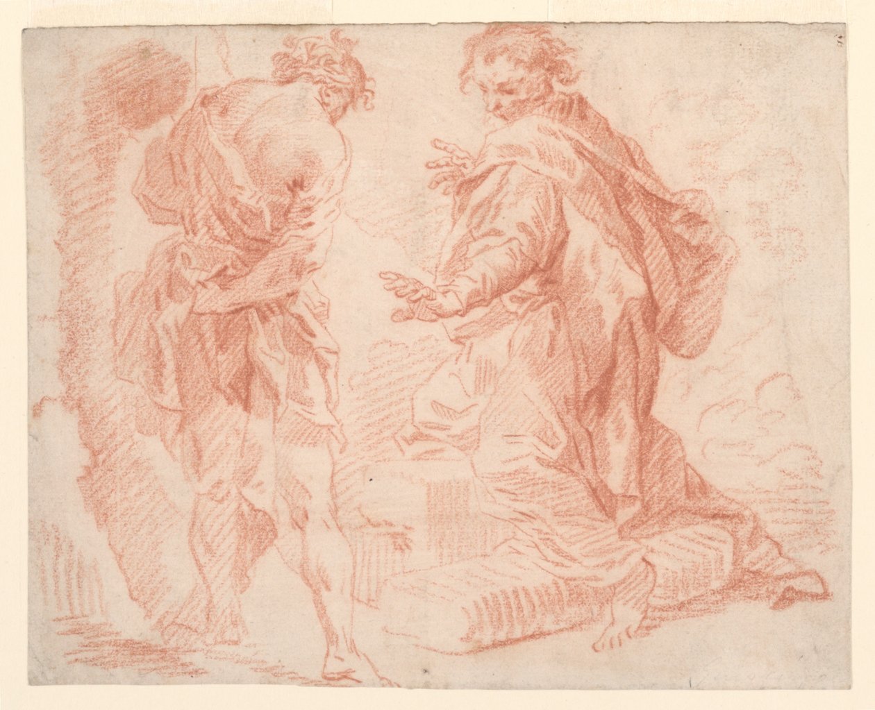 Álló és térdelő figurák alkotó: Giovanni Paolo Panini