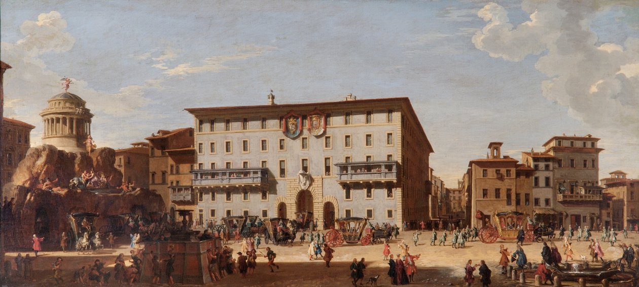 Fesztivál a Spanyol lépcsőben, Róma alkotó: Giovanni Paolo Pannini