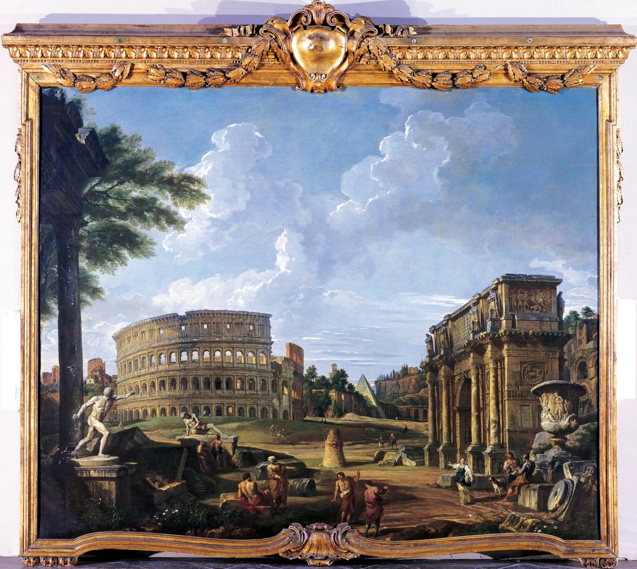 Colosseum és a konstantinápolyi boltív Giovanni Paolo Pannini (1691-1765) alkotása. alkotó: Giovanni Paolo Pannini