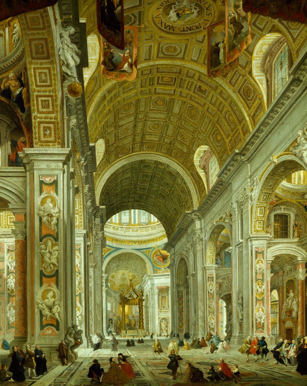 A Szent Péter-bazilika belseje alkotó: Giovanni Paolo Pannini