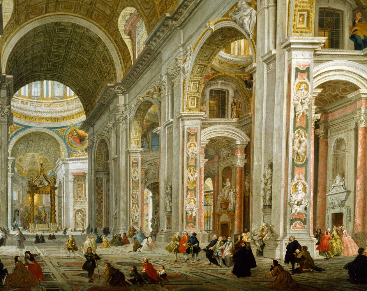 A Szent Péter-bazilika belseje alkotó: Giovanni Paolo Pannini
