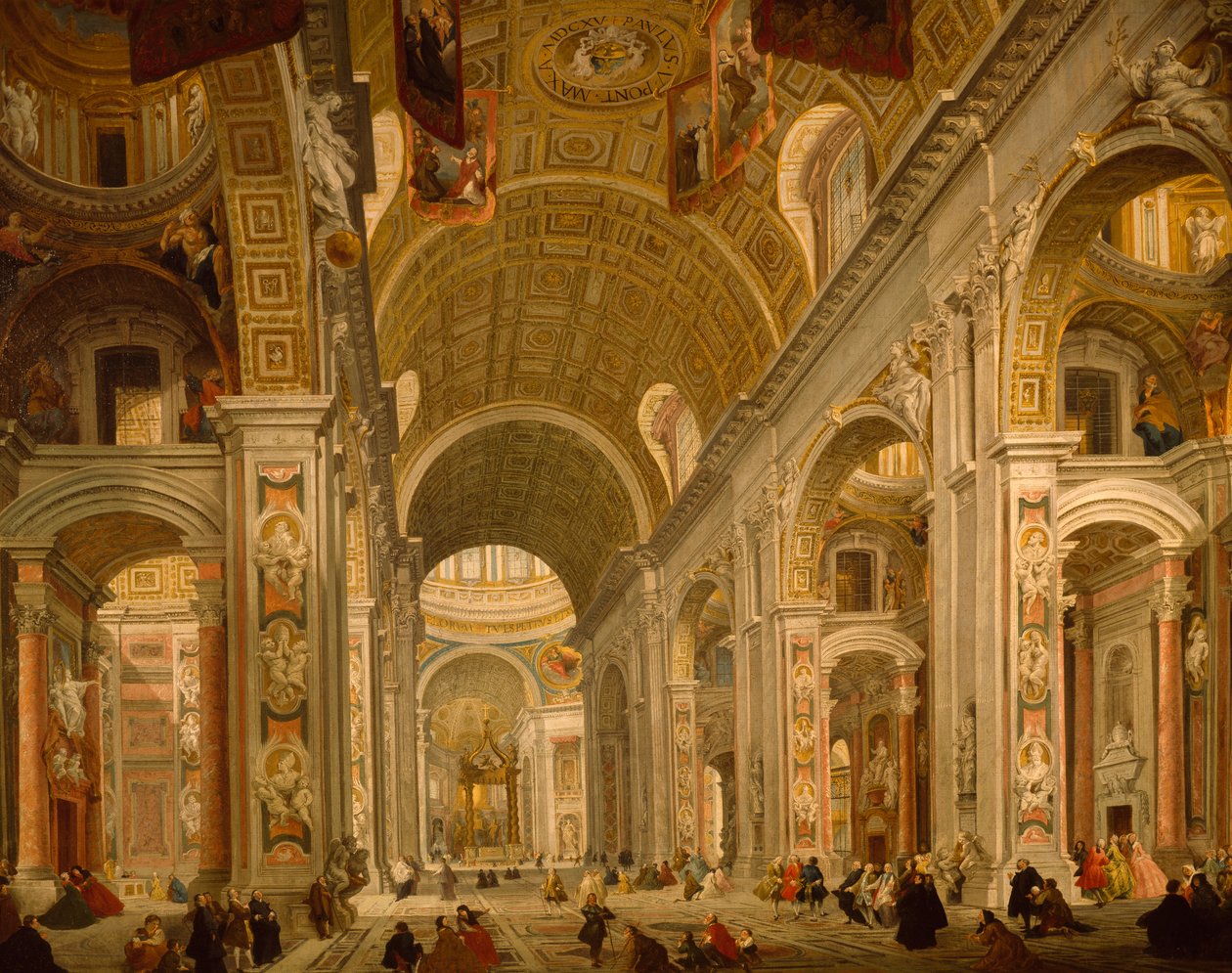 A Szent Péter-bazilika belseje alkotó: Giovanni Paolo Pannini
