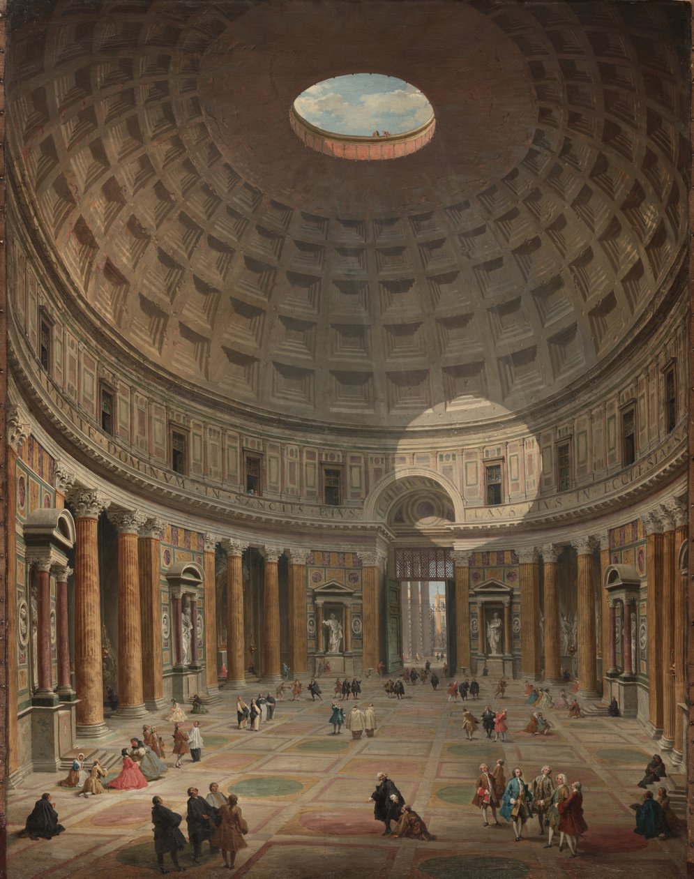 A Pantheon belseje, Róma, 1747 alkotó: Giovanni Paolo Pannini