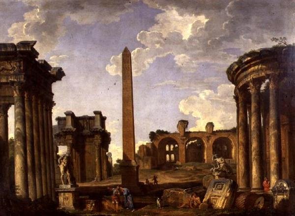 Római Capriccio alkotó: Giovanni Paolo Pannini