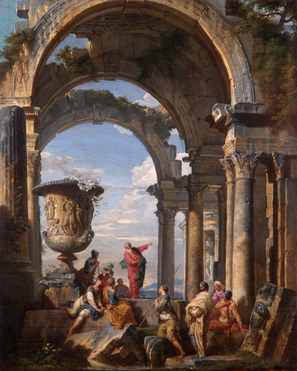Szent Pál prédikál Athénban alkotó: Giovanni Paolo Pannini