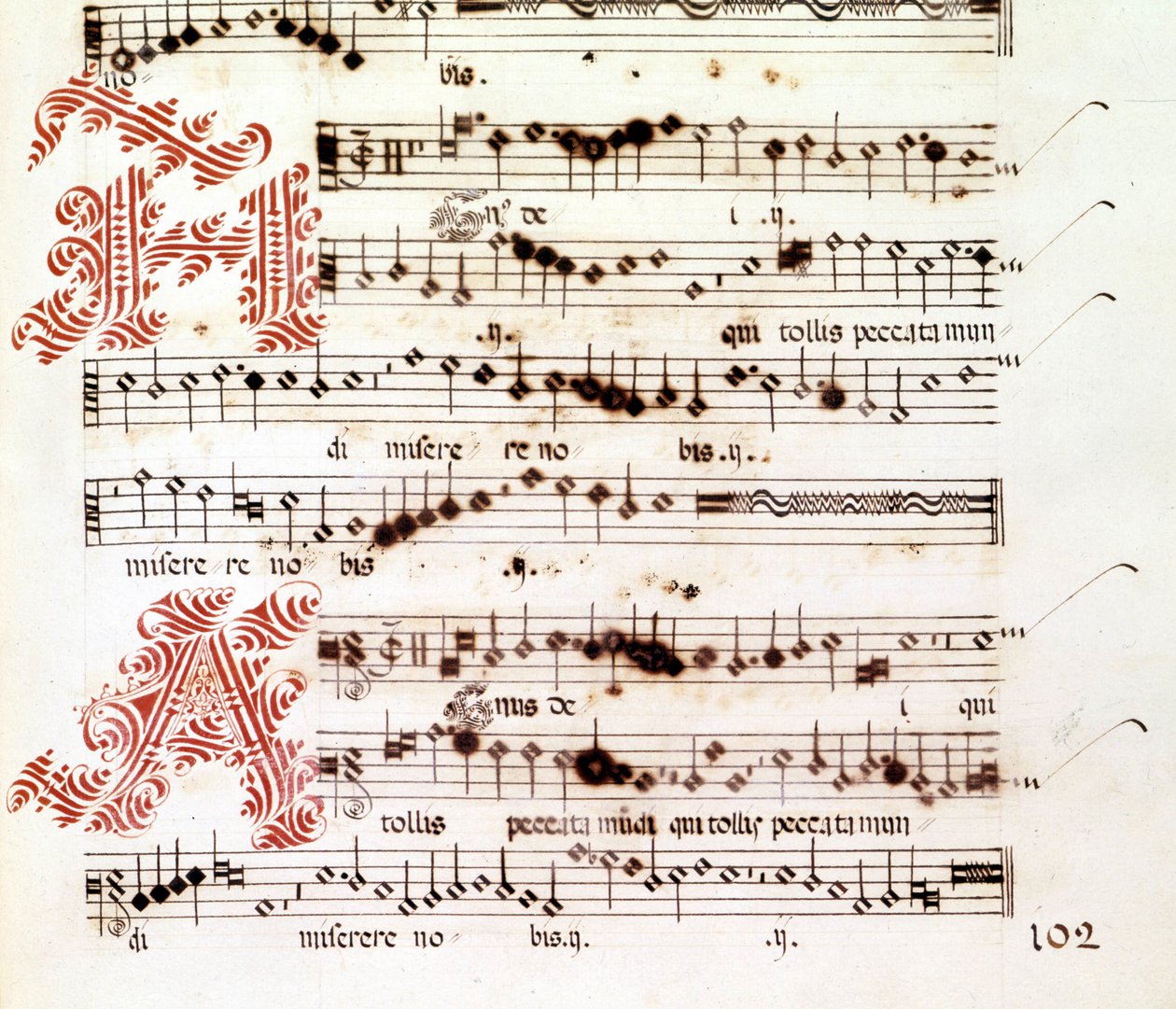 Giovanni Pierluigi da Palestrina (1525-1594) olasz zeneszerző Agnus Dei a „Mantua mágusai”-ból. alkotó: Giovanni Pierluigi da (after) Palestrina