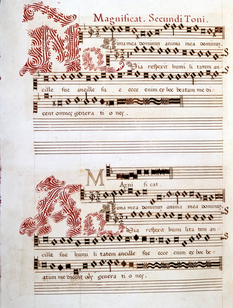 Magnificat, Giovanni Pierluigi da Palestrina (1525-1594) olasz zeneszerző „Mantua zűrzavarának” kézirata. alkotó: Giovanni Pierluigi da (after) Palestrina
